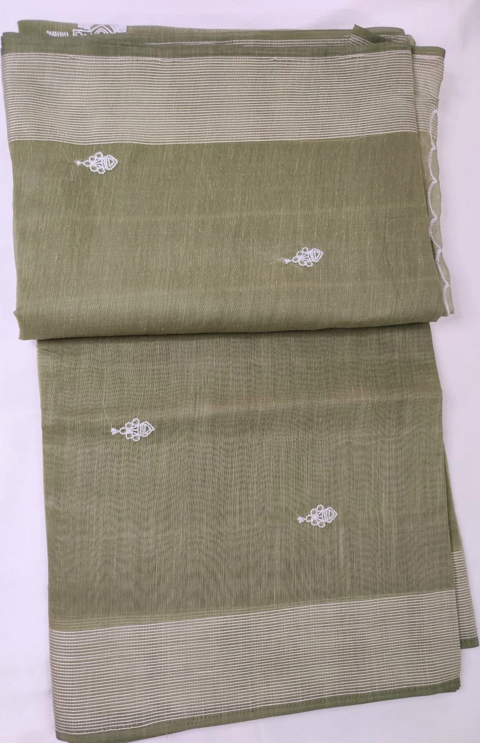 Embroidered Cotton Saree