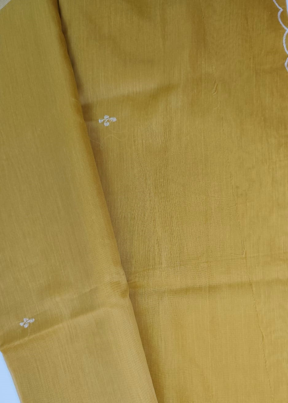Embroidered Cotton Saree