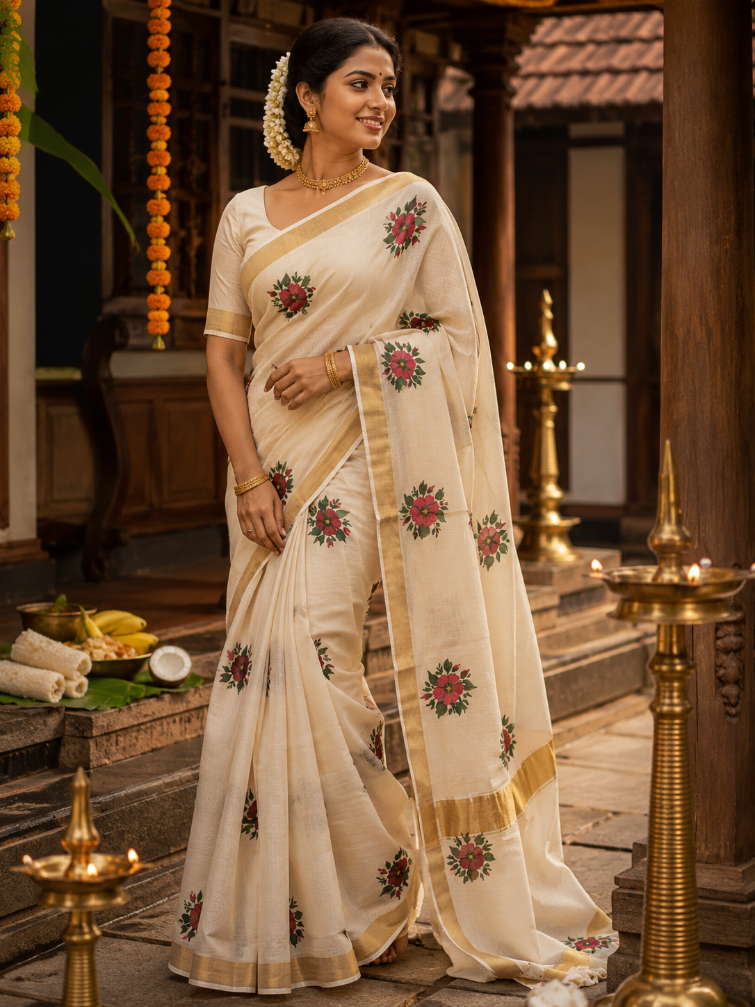 Linen Cotton Saree