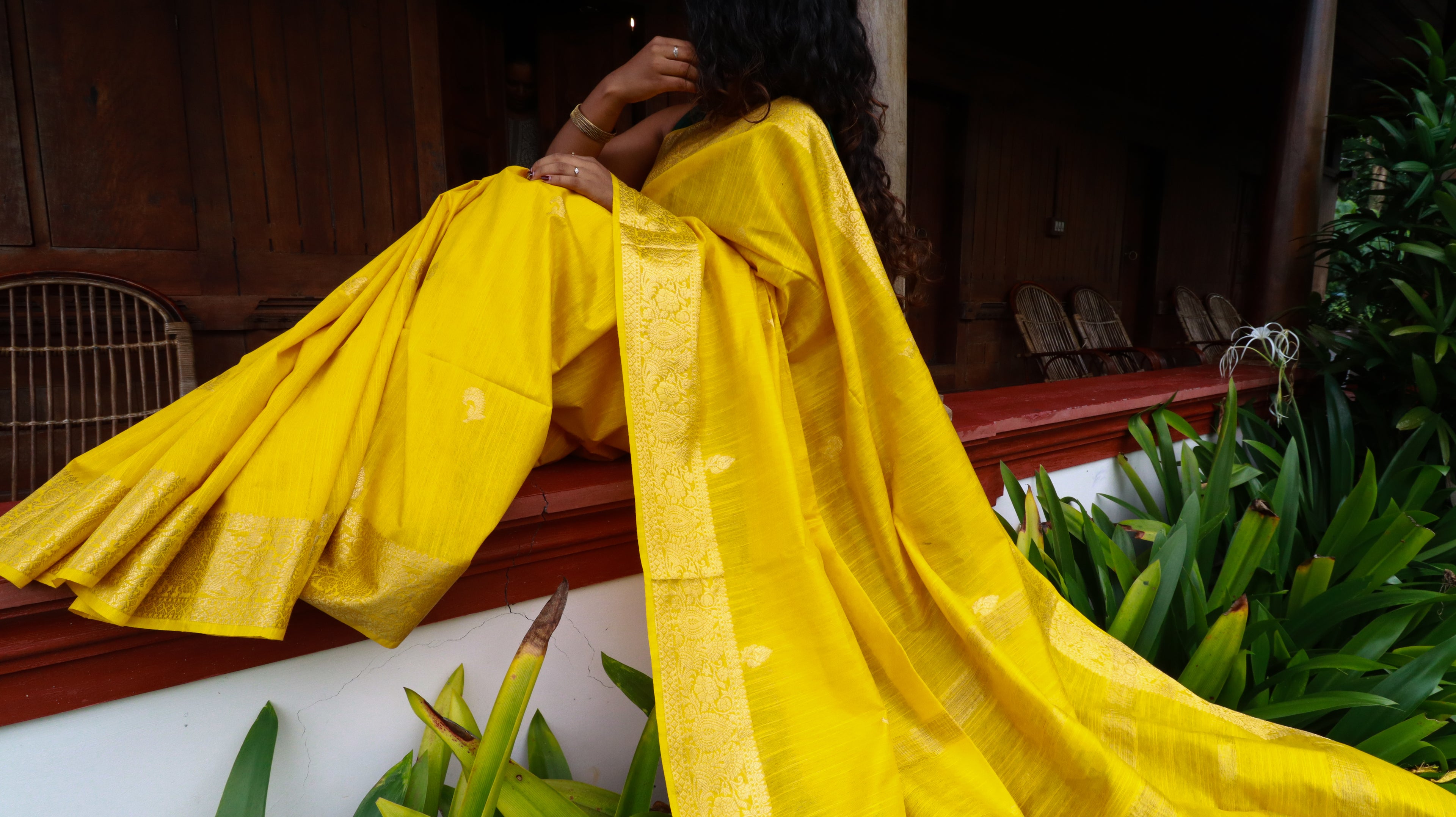Semi Muga Tussar Silk Saree