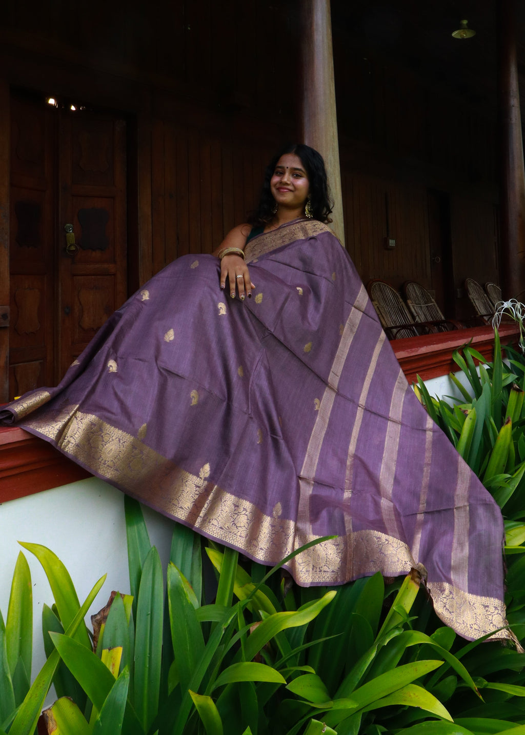 Semi Muga Tussar Silk Saree