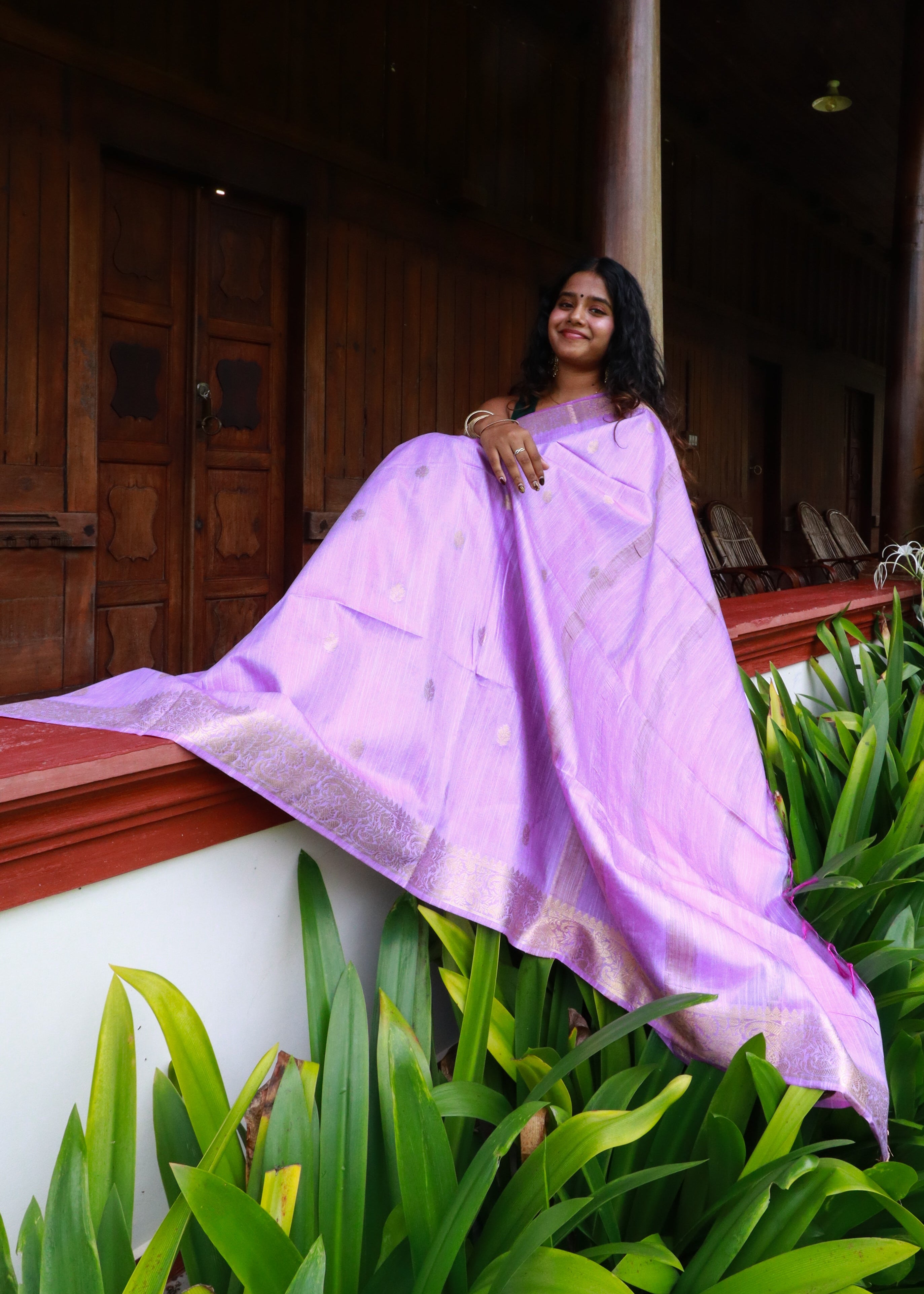 Semi Muga Tussar Silk Saree