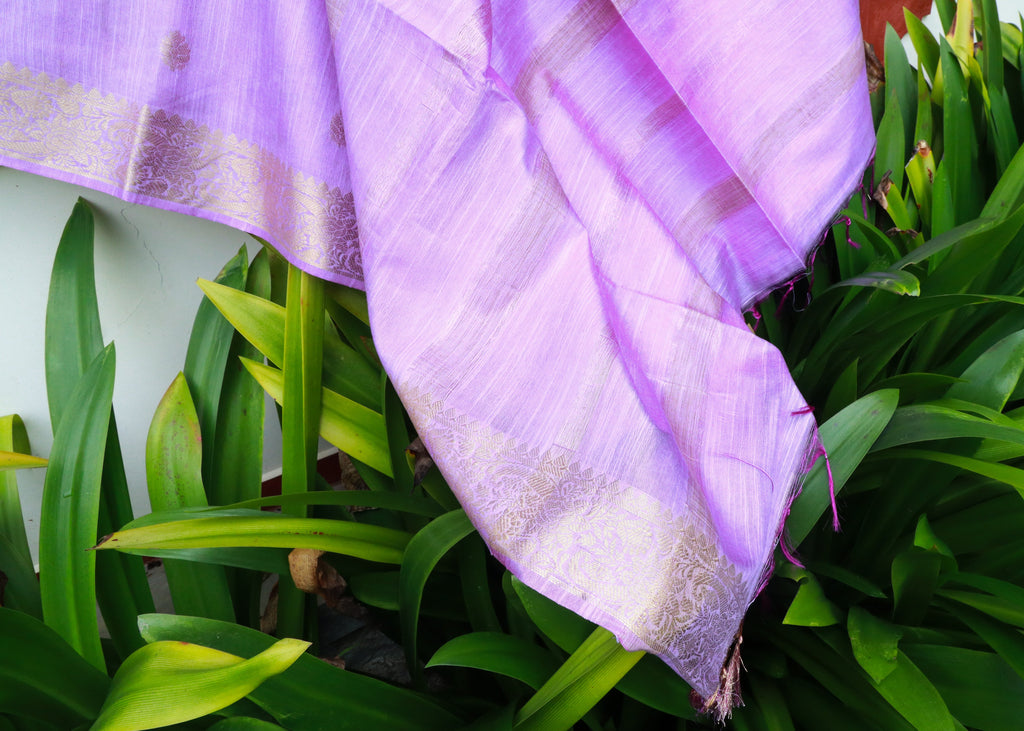 Semi Muga Tussar Silk Saree