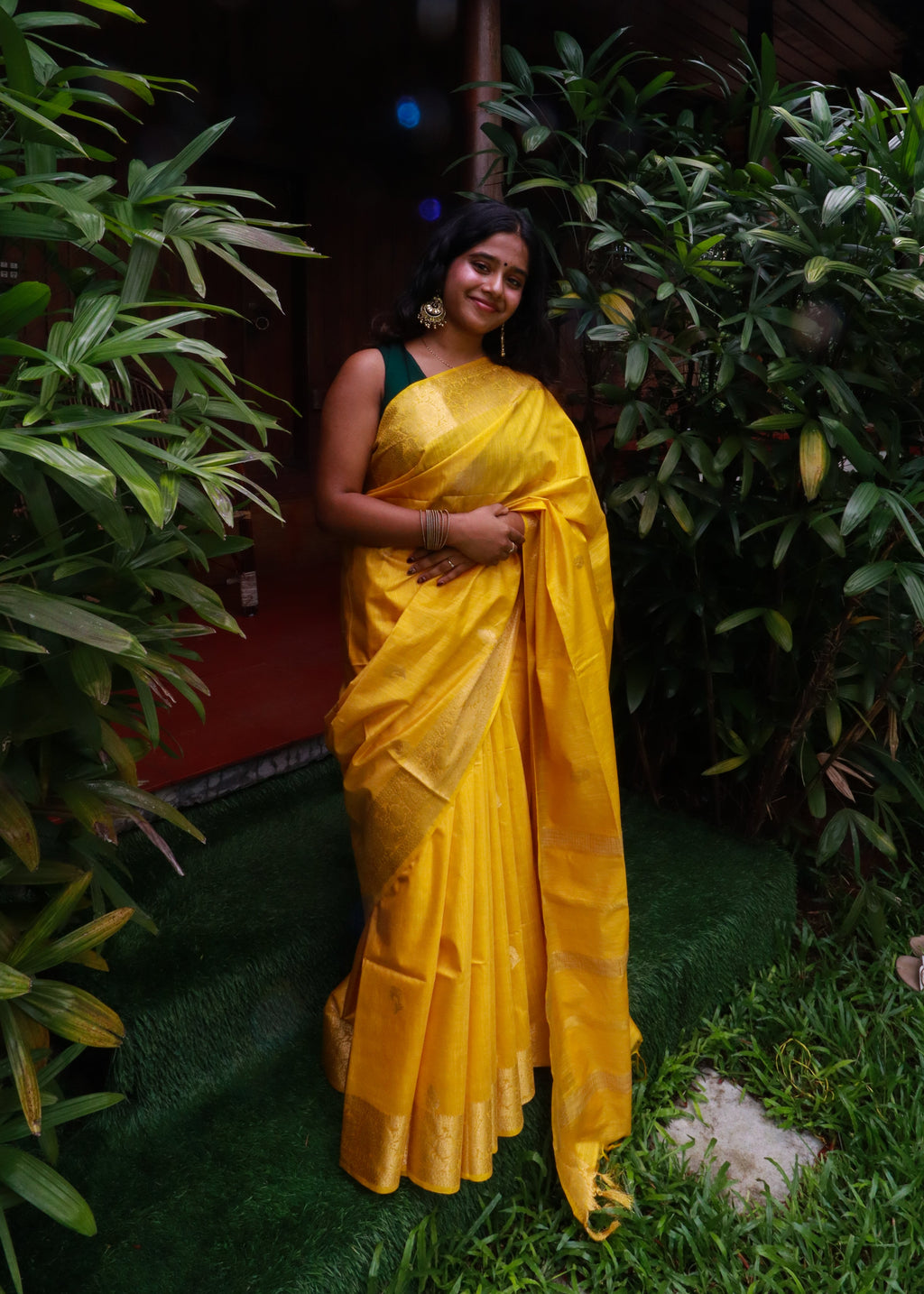 Semi Muga Tussar Silk Saree