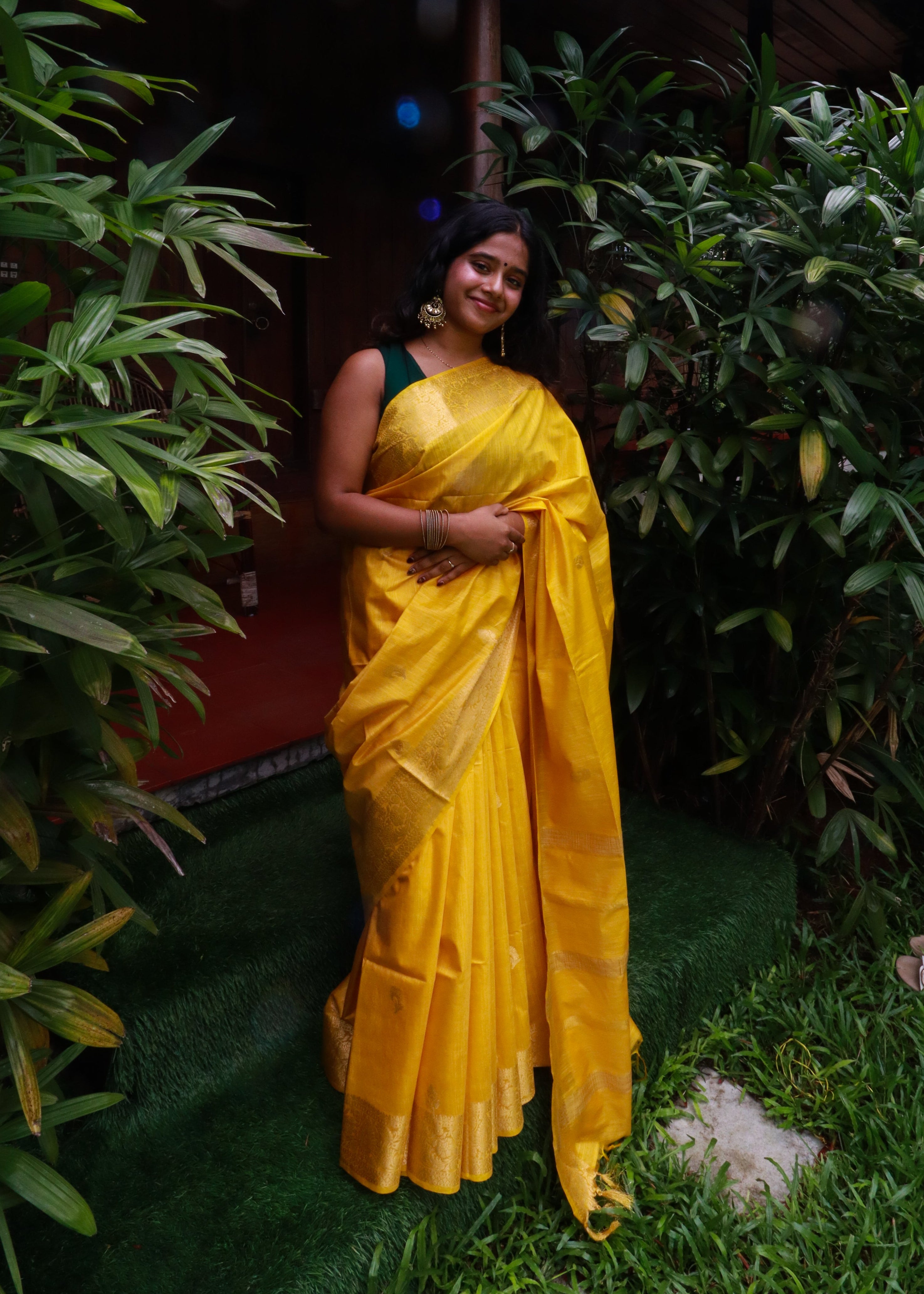 Semi Muga Tussar Silk Saree