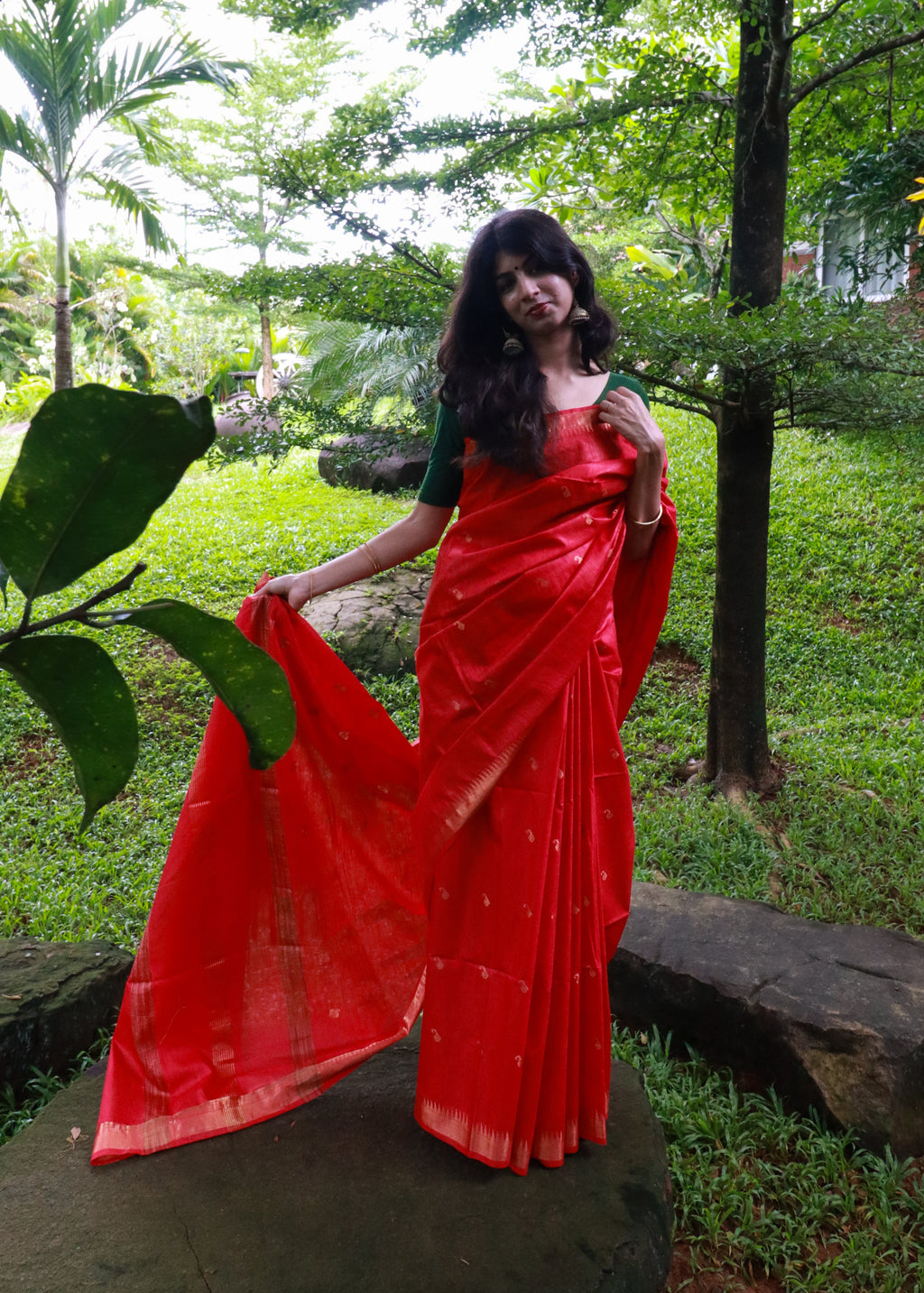 Semi Muga Tussar Silk Saree