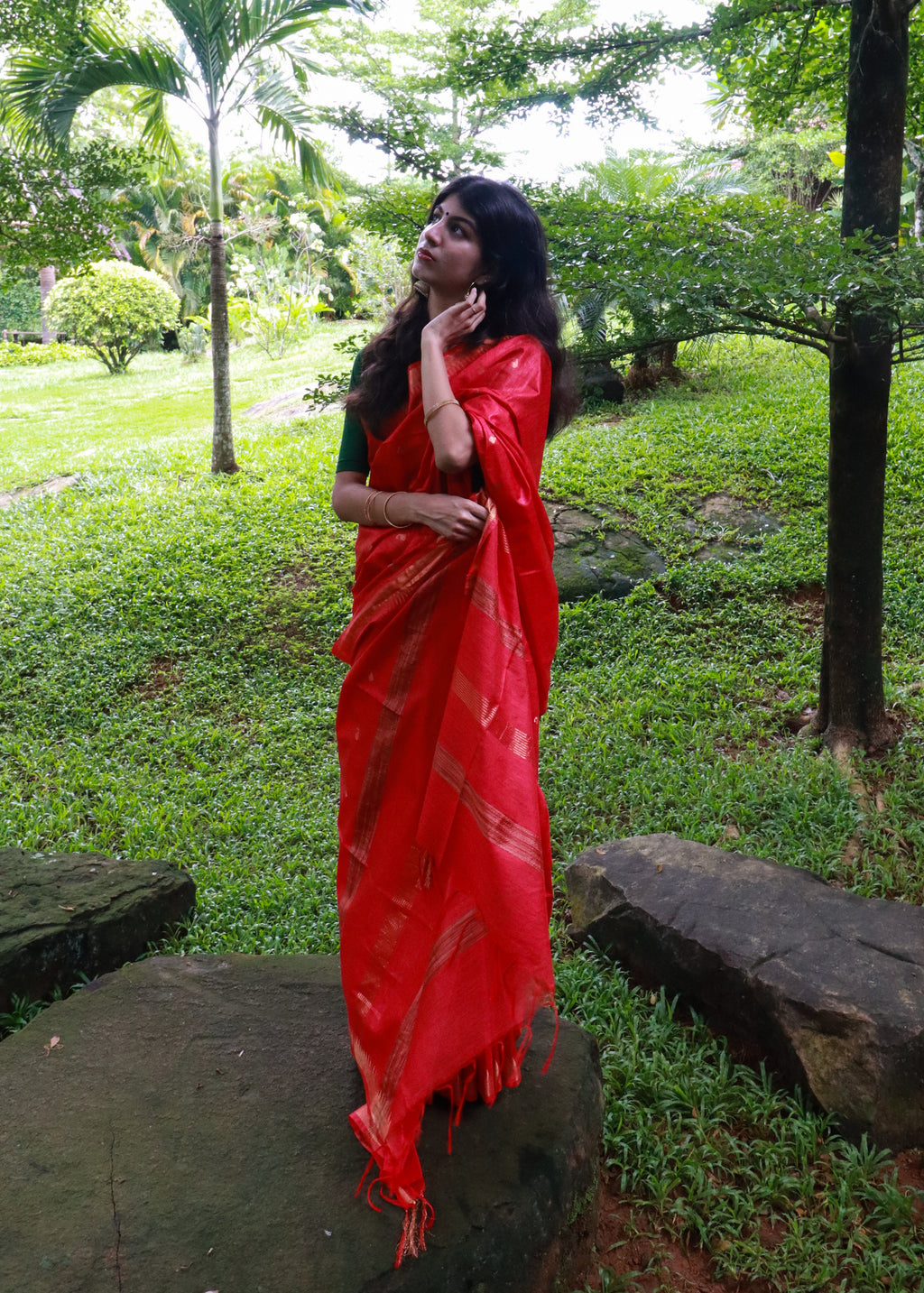Semi Muga Tussar Silk Saree