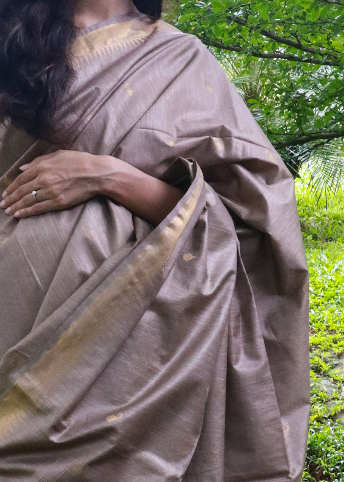 Semi Muga Tussar Silk Saree