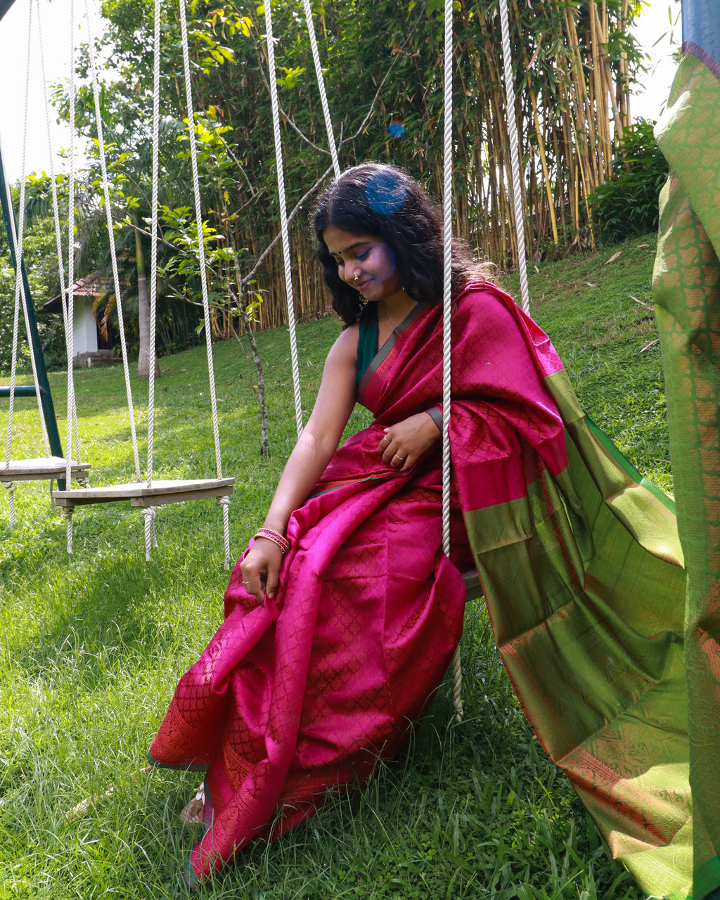 Copper Brocade Saree