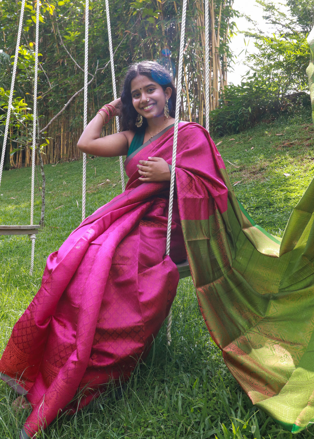 Copper Brocade Saree