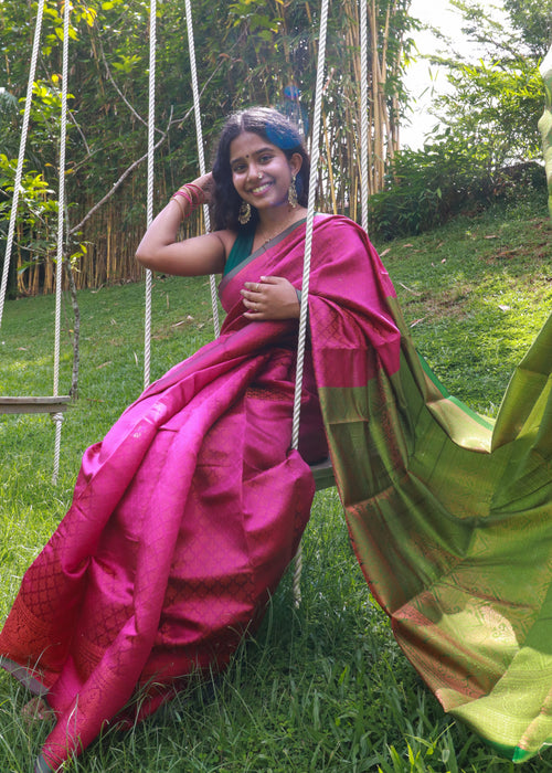 Copper Brocade Saree