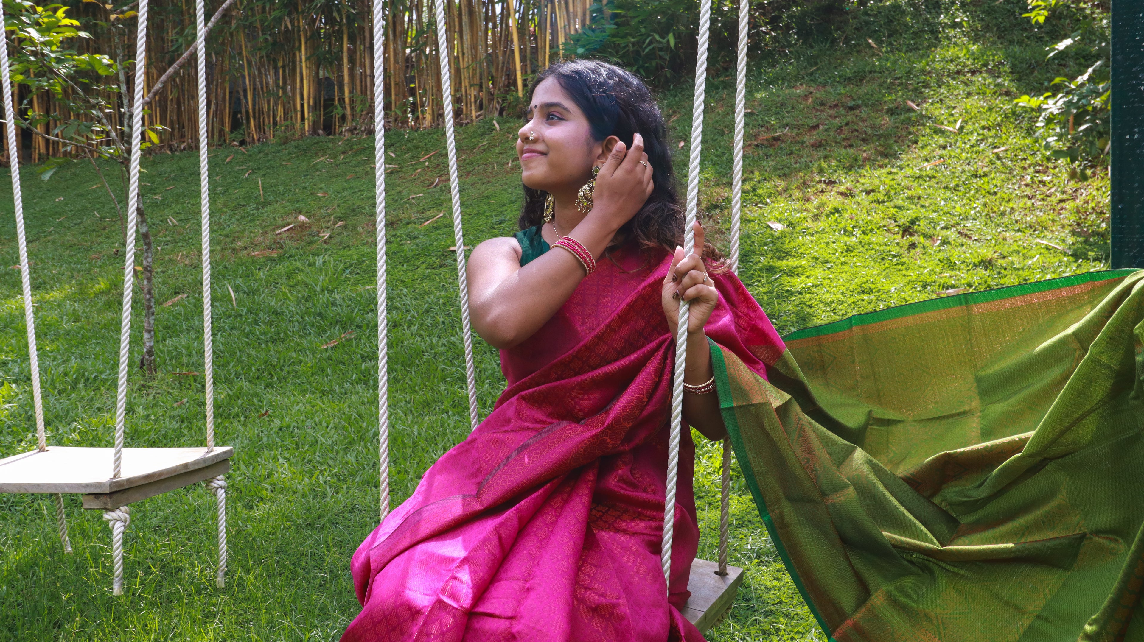 Copper Brocade Saree