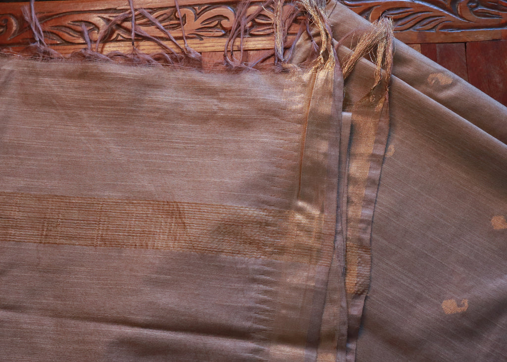 Semi Muga Tussar Silk Saree