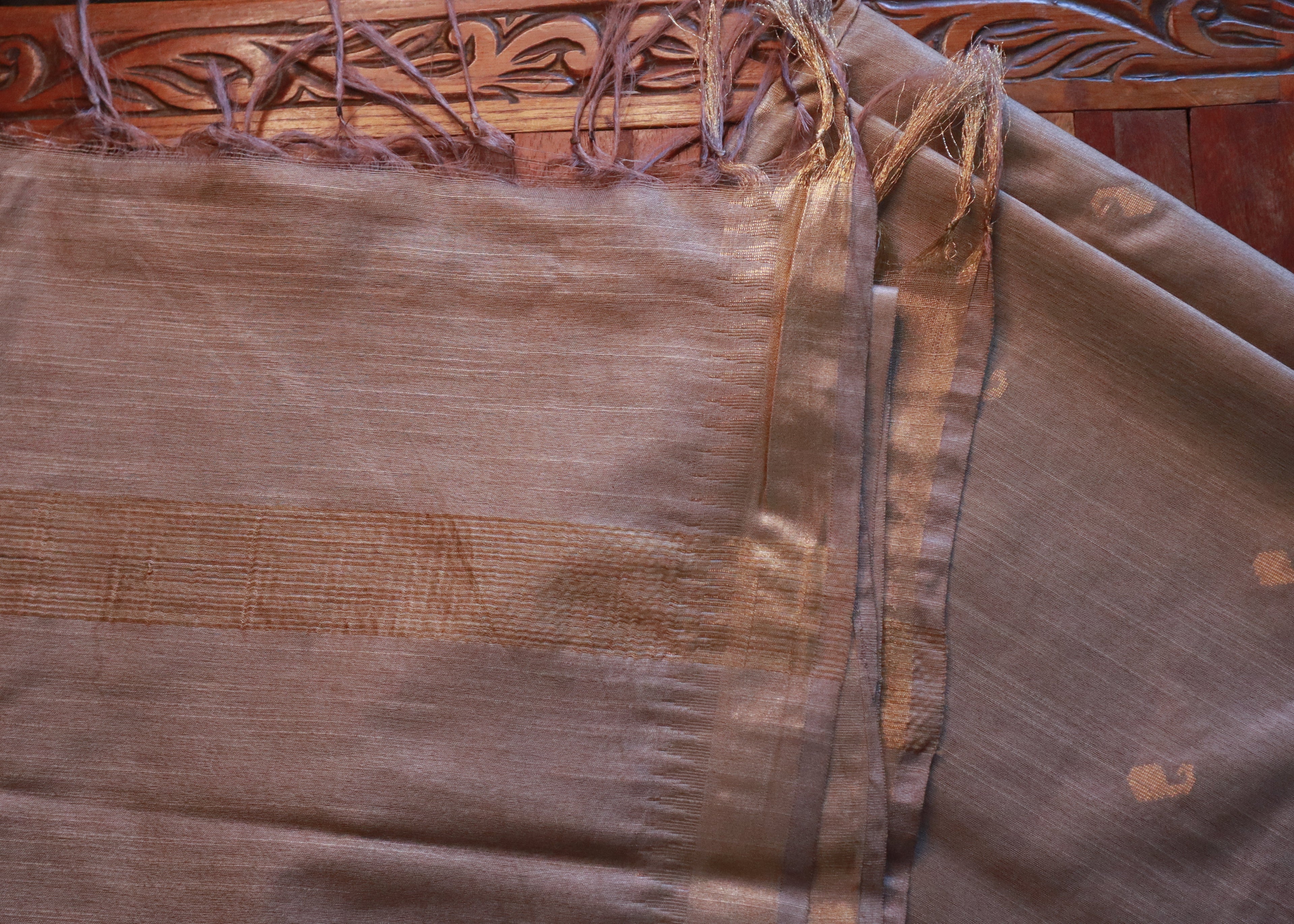 Semi Muga Tussar Silk Saree