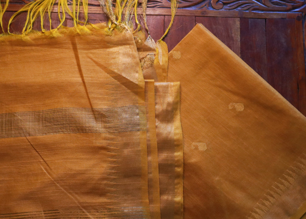 Semi Muga Tussar Silk Saree