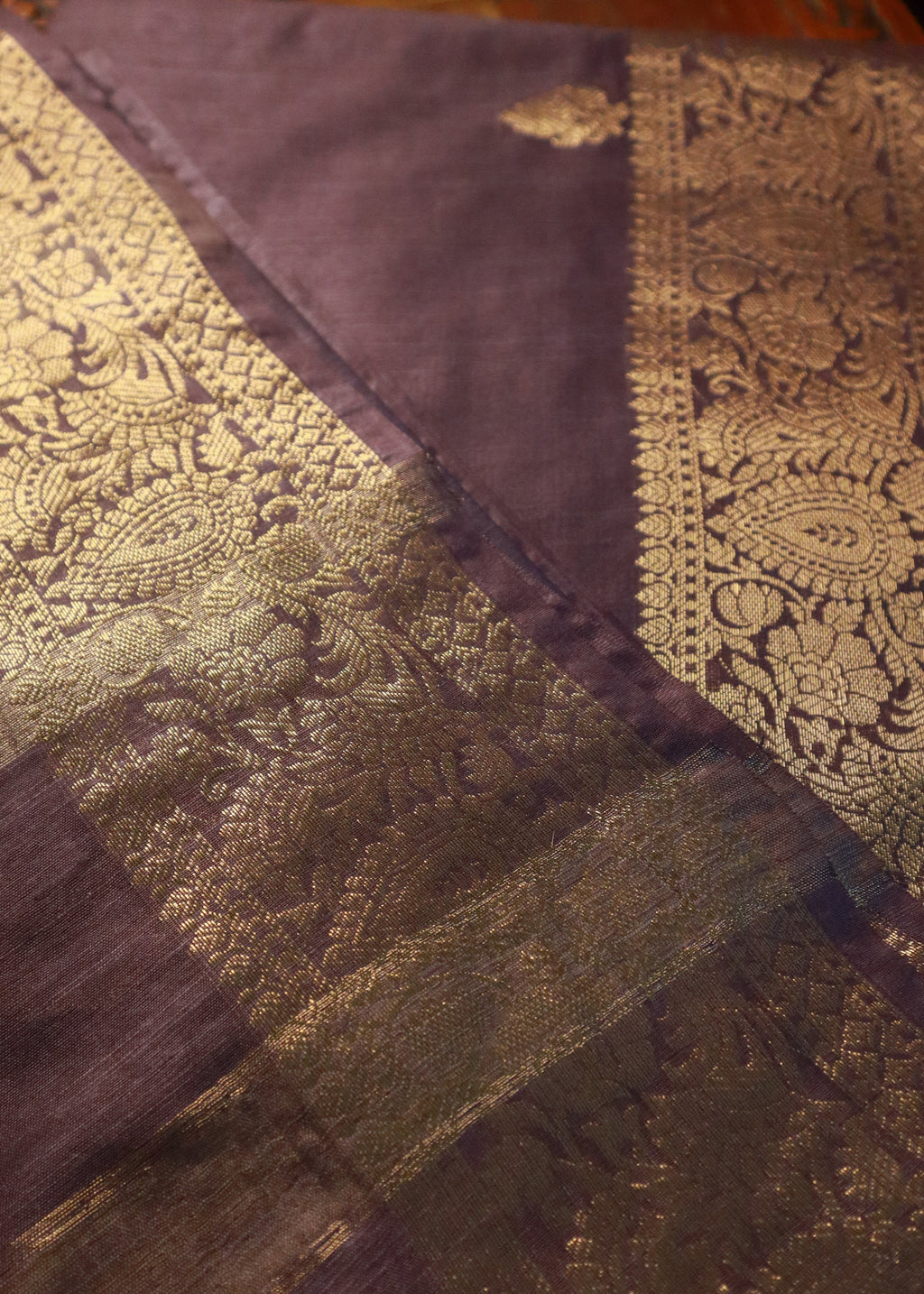 Semi Muga Tussar Silk Saree
