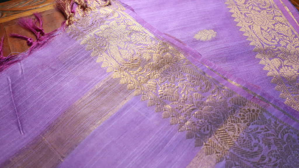Semi Muga Tussar Silk Saree