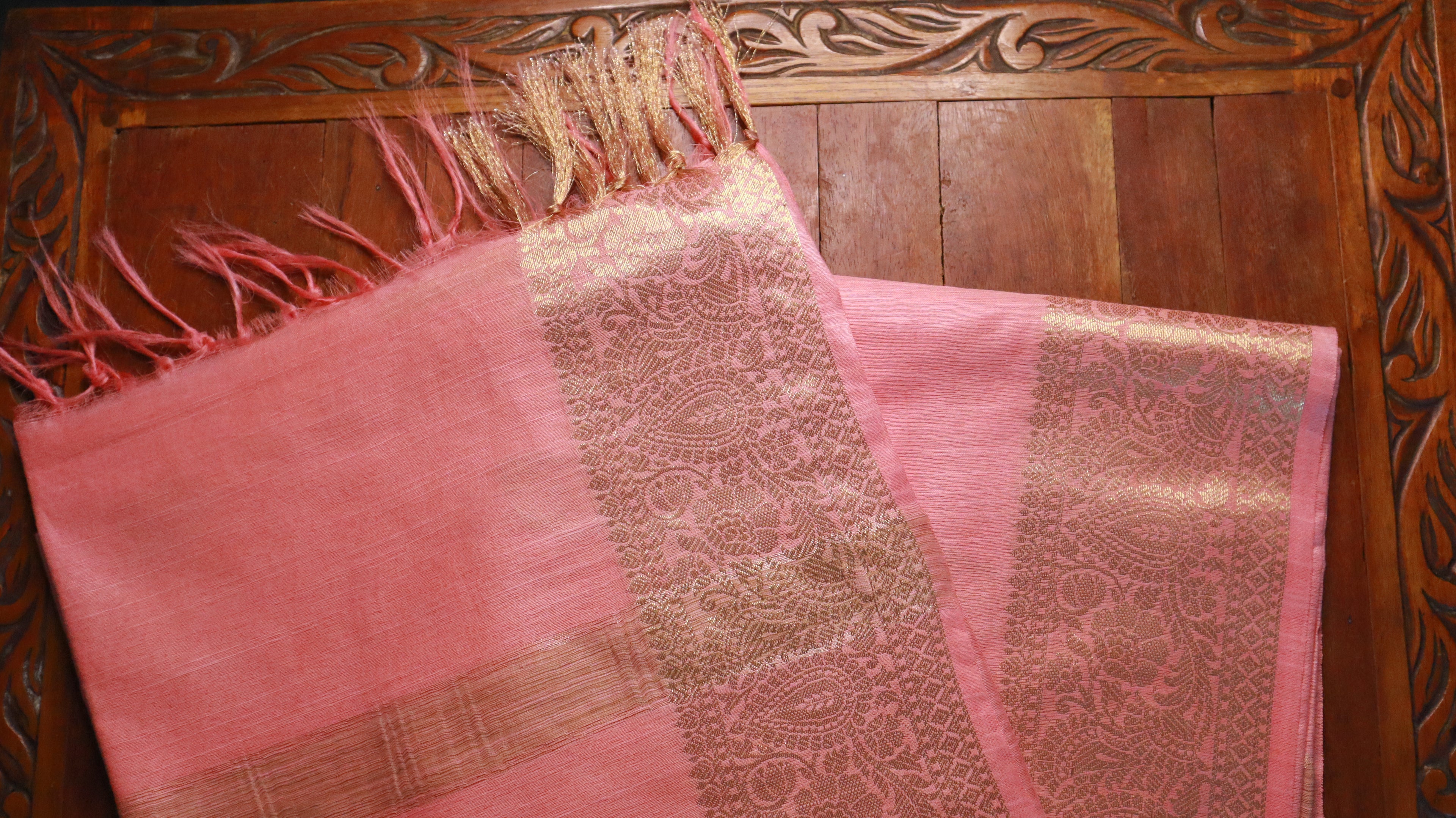 Semi Muga Tussar Silk Saree