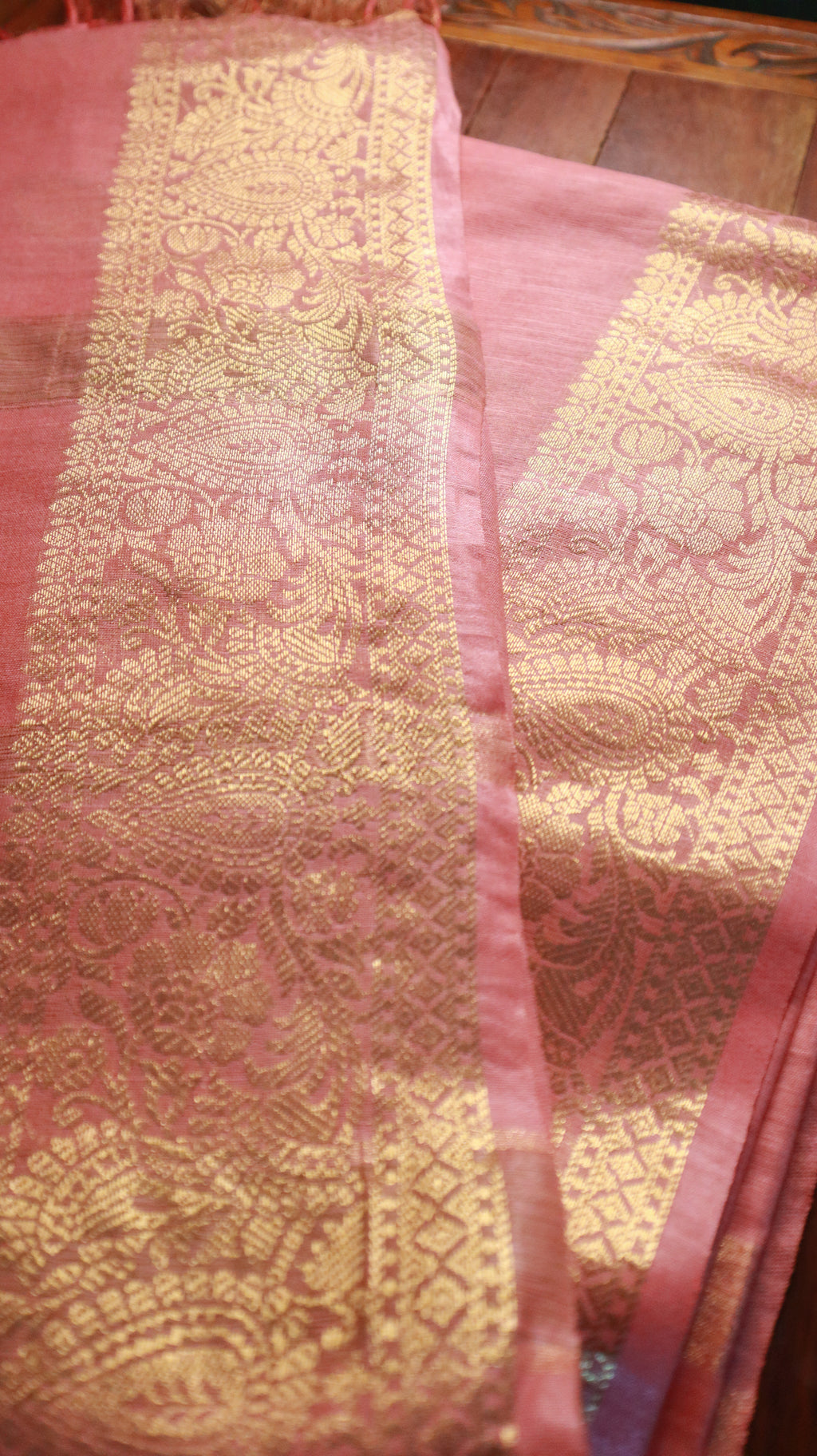Semi Muga Tussar Silk Saree