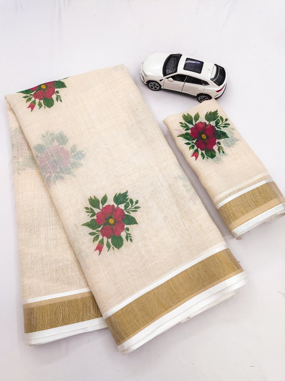 Linen Cotton Saree