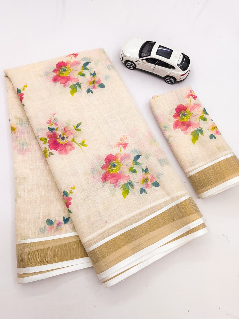 Linen Cotton Saree