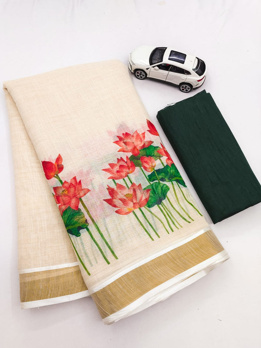 Linen Cotton Saree