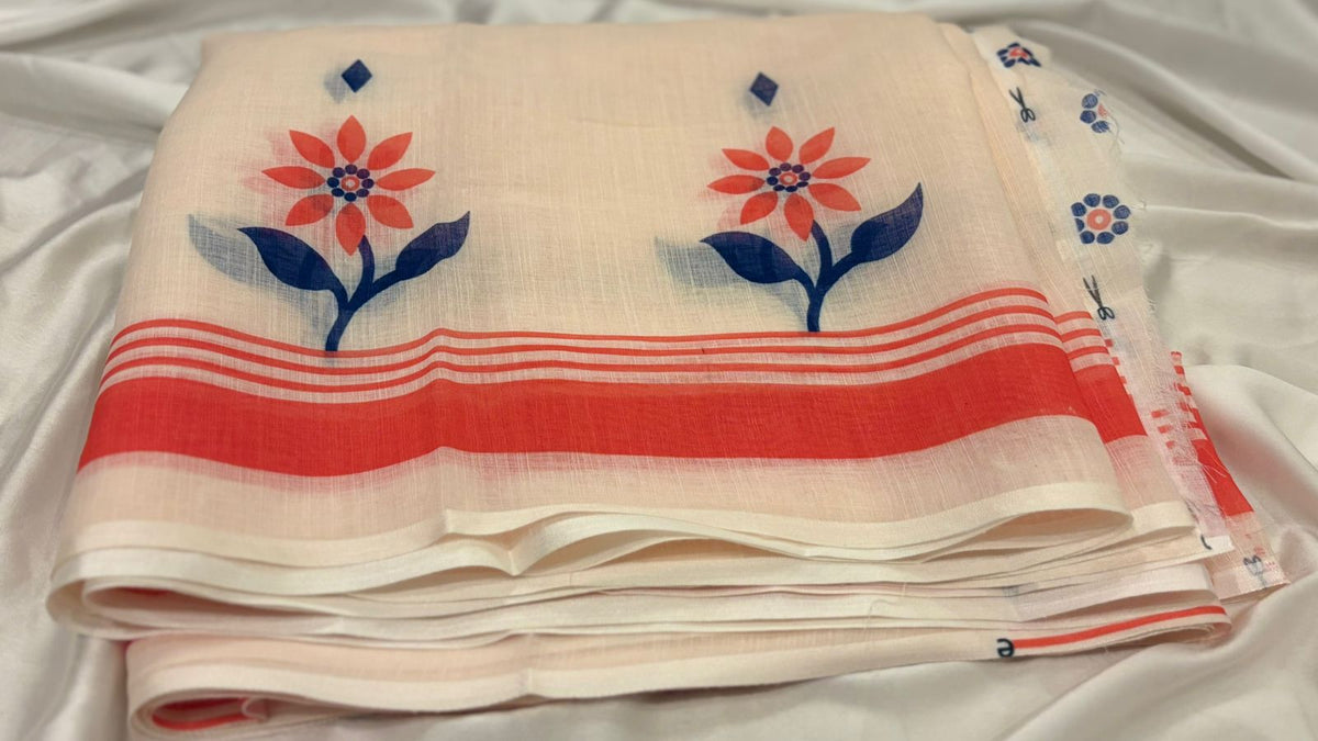 Linen Cotton Saree