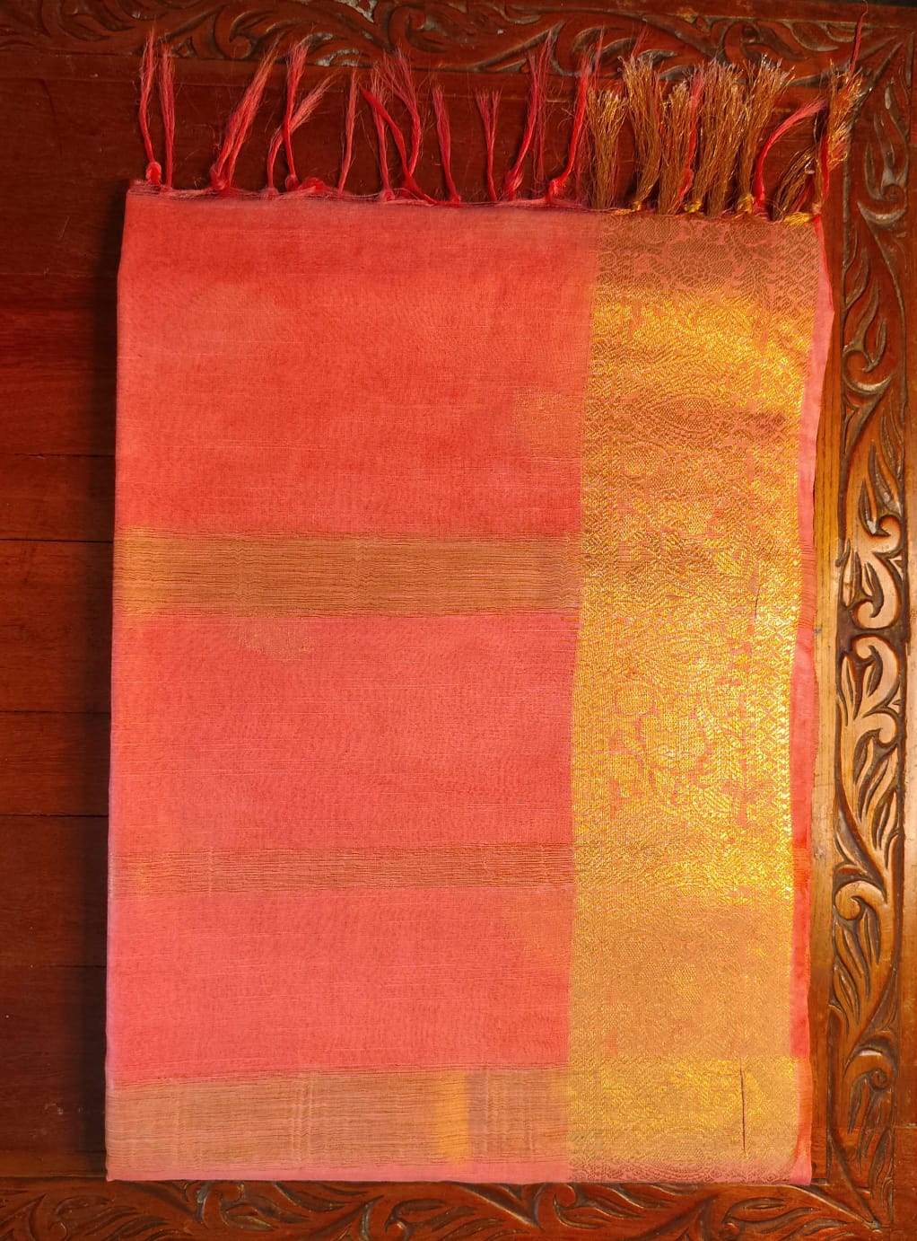 Semi Muga Tussar Silk Saree