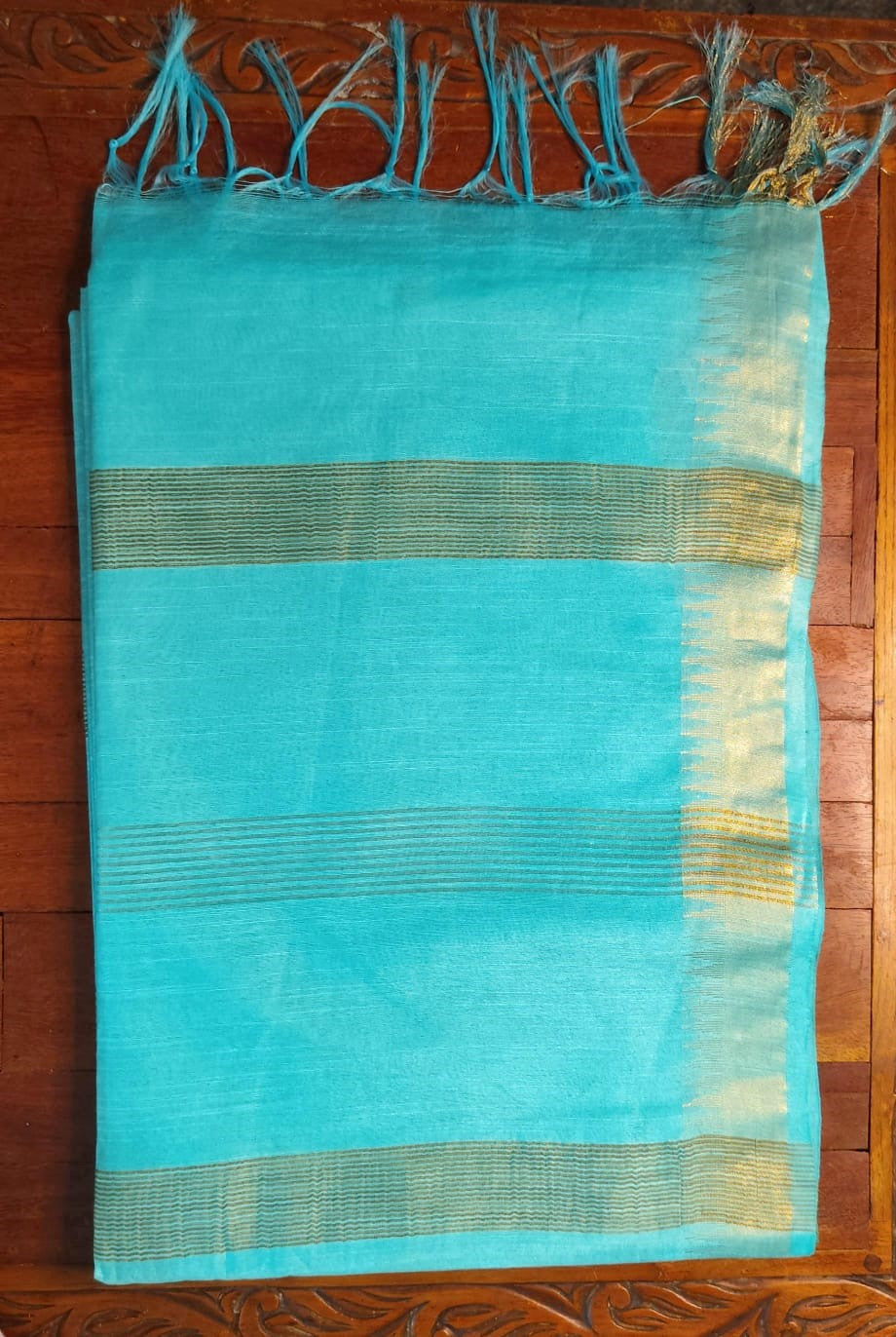 Semi Muga Tussar Silk Saree