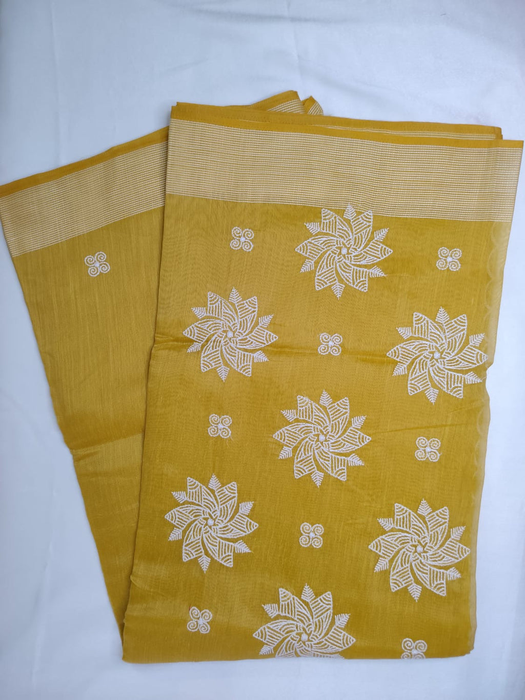 Embroidered Cotton Saree