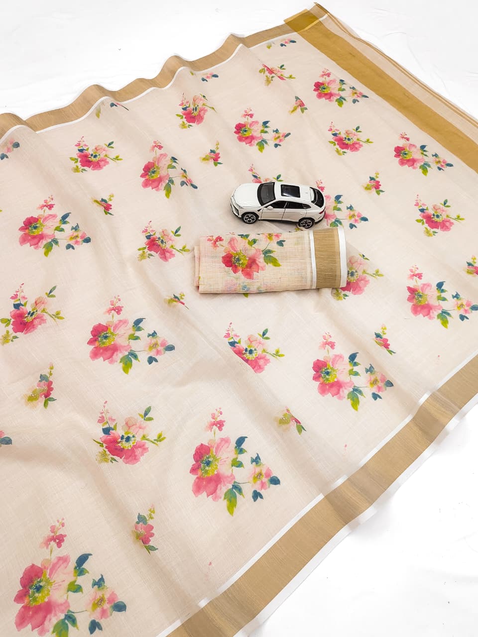 Linen Cotton Saree