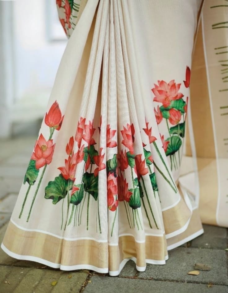 Linen Cotton Saree