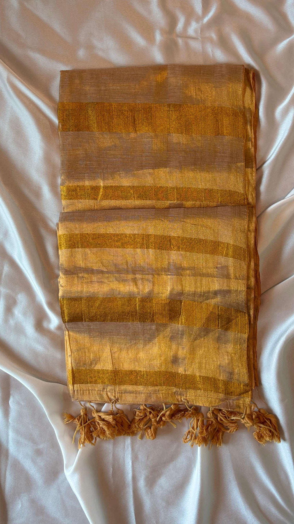 Crush Tissue Linen Saree