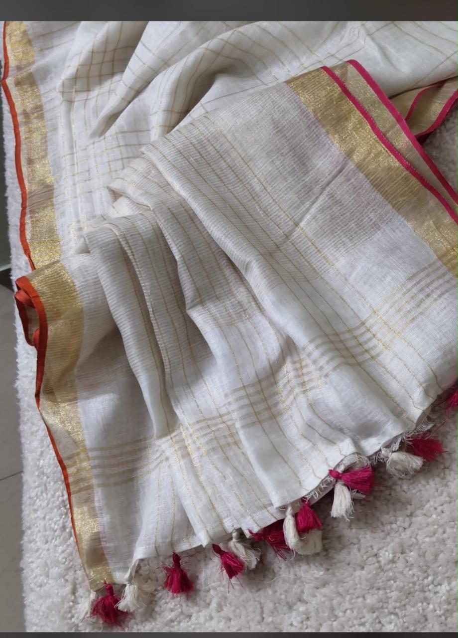 Linen Cotton Saree