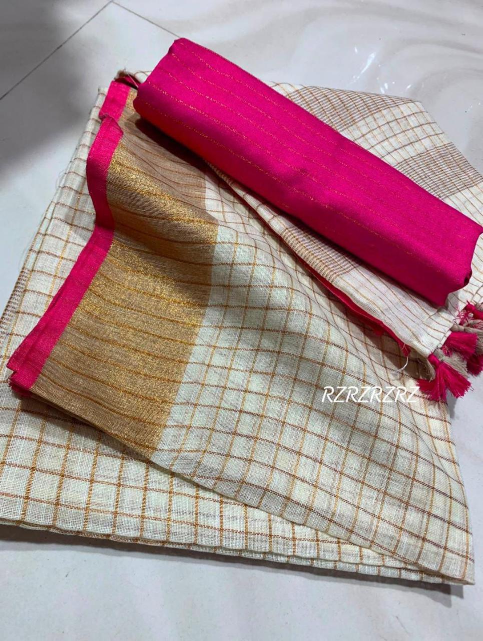 Linen Cotton Saree