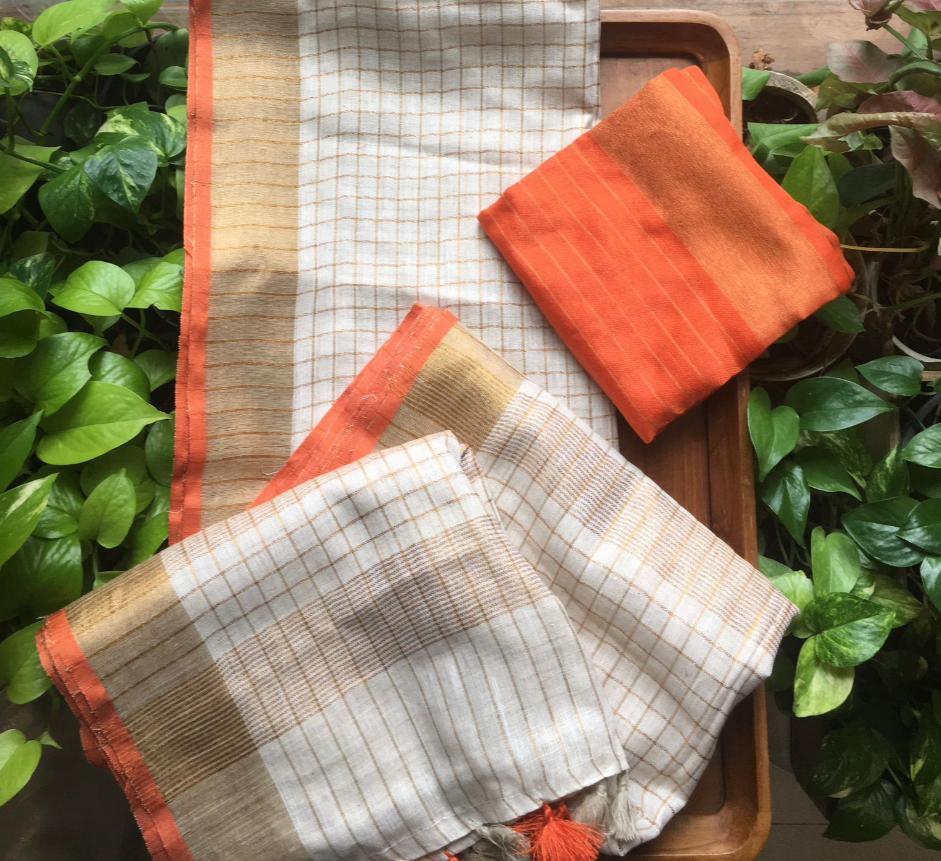 Linen Cotton Saree